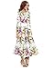 Floerns Women's Long Sleeve Flower Floral Pleated Party Cocktail Maxi Dress