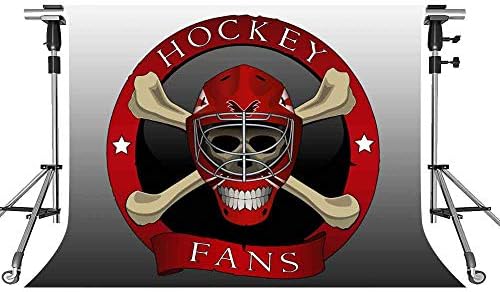 Hockey Fans Backdrop Human Skeleton Photography Background MEETSIOY 10x7ft Themed Party Photo Booth YouTube Backdrop PMT919