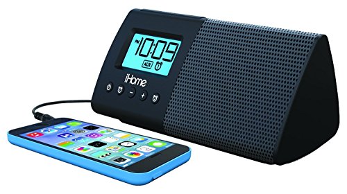 iHome iHM46BC Portable USB Charging Dual Alarm Clock Speaker System – Black