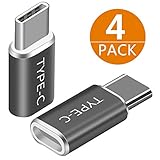 Usb C Adapter, (4-Pack)USB C To Micro USB Convert Connector Fast Charge Compatible Samsung Galaxy S9 S8 Plus Note 9 8,Pixel,LG V30 V20 G5 G6,Nexus 6P 5X,Nintendo Switch(Grey)
