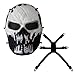 Everlife Shop CS Protective Mask Halloween Airsoft Paintball Tactical Full Face Masquerade Skull Skeleton Mask (Black/White)
