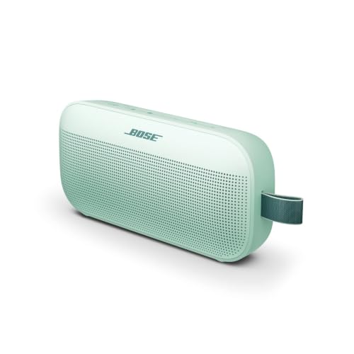 Bose SoundLink Flex Portable Bluetooth Speaker (2nd Gen), Small Portable Wireless Outdoor Speaker with Hi-Fi Audio, Up to 12 Hours Battery, Waterproof and Dustproof, Dewdrop Mint - Limited Edition