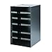 MMF Industries STEELMASTER 5-Tier Storage Organizer | 4 Adjustable Shelves | Label Holders | Black | Scratch & Chip-Resistant Finish | Office Accessories