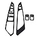 Window Switch Button Trim, 4pcs Carbon Fiber Car Window Switch Button Cover Trim Fitment for BMW X5 X6 F15 F16 14-18 (Carbon fiber)
