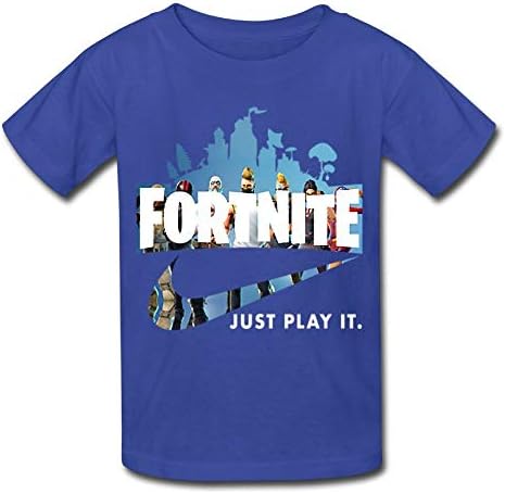 Deplle Youth 3D Pattern Printed Fort-nite Just Play It Short Sleeve T-Shirts Kids Casual Tees