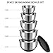 Stainless Steel Mixing Bowl With Lids 5 Set, GEEMAY Non-Slip Silicone Bottom Mixing Bowls, for Beating, Stackable Storage, Measurement Marks, Includes 1 QT, 2 QT, 2.5 QT, 3 QT, 4.5 QT