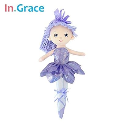 HT TOYS Shining Princess Dolls Mini Purple Ballerina Doll Fantasy Fashion Girls Toys Unique 30Cm Stuffed Dancer