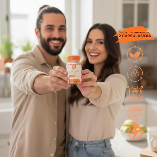 Slim Moro Cápsulas Ca.nuts | 60 Cápsulas | Extrato de Laranja Moro + Spirulina + Chlorella + Cromo + Curcumina + Própolis + Vitamina C (1 Pote)