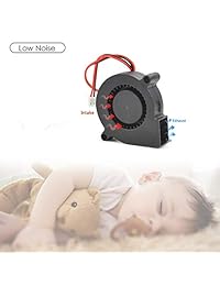 yotino 3pcs DC 12 V impresora 3d Ventilador de refrigeración del ventilador para disipadores de refrigeración impresora 3d (50 x 50 x 15 mm., Negro)