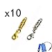 Bluecell Pack of 20 Pcs Gold and Silver Color Tone Magnetic Lobster Clasp for Jewelry Necklace Bracelet