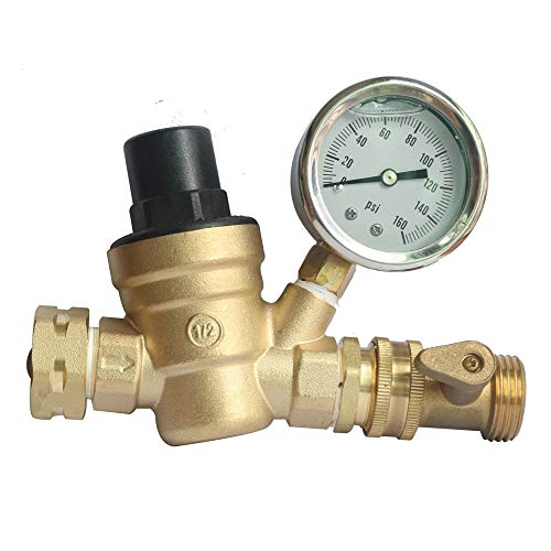 Garden Hose Brass Shut Off Valve, 3/4'' Thread Heavy Duty Water Hose Connector Shutoff Ball Valve Faucet Hose Adapter