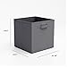 Home-Complete Closet Organizer-Fabric Storage Basket Cubes Bins 6 Grey Cubeicals Containers Drawers