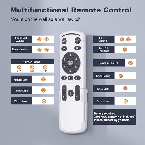 Ohniyou - Ventiladores de techo con luces, ventilador de techo negro de 56 pulgadas, control remoto/aplicación, regulable, silencioso motor de CC para interiores y exteriores