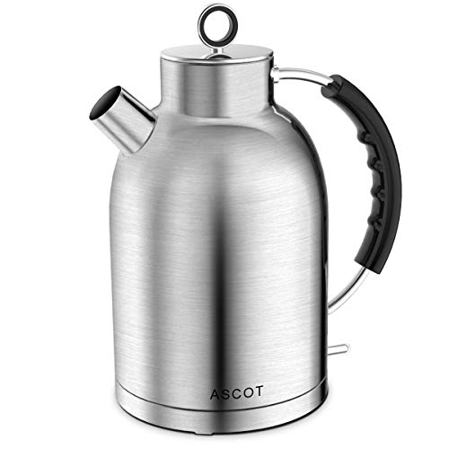 Electric Kettle, ASCOT Stainless Steel Electric Tea Kettle, 1.7QT
