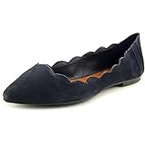 Mia Amari Women Pointed Toe Suede Blue Flats
