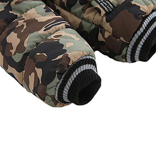Goodkids Toddler Boys Down Jacket Winter Jacket Hooded Thickened Warm Snowsuit Coat Parka Outerwear (2T/Tag 90, Camouflage)