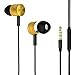 Earbuds, Headphones CL-Power In-Ear Earphone [Updated Packaging] Wired Cell Phone Stereo Headset with Mic and Volume Control for iPhone iPad iPod MP3 Player Samsung and other Smartphone (Golden)