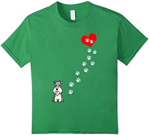 Kids The Path to my Heart is paved with Schnauzer - Tshirt 8 Grass