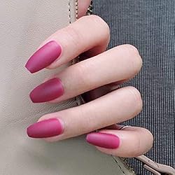 False Nails Coffin Shape Nails with Designed Matte