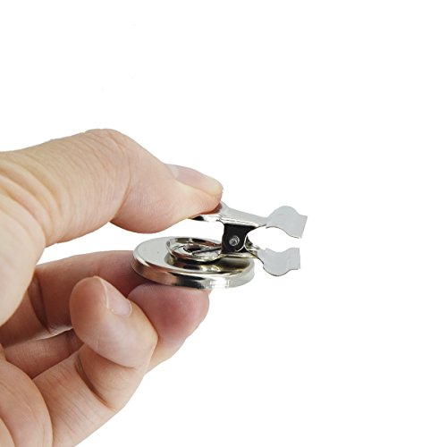 Enthur Refrigerator Magnets [UPGRADED] Strong Heavy Duty 31mm Wide Refrigerator Magnet Hook Clips Fridge Magnets Kitchen Magnets Calendar Magnets for House Office Personal Use,Silver, 12 Pack - Thumbnail 3