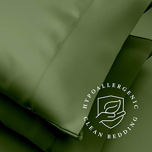 Cosy House Collection Luxury Bamboo King Size Pillow Cases Sage Green