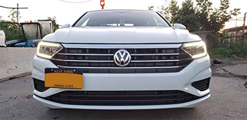 GMG Motorsports NO Holes License Plate Bracket Kit for VW Jetta 2019 - Present Models Including GLI (7th Gen) No Drill Tow Hook License Plate Mount
