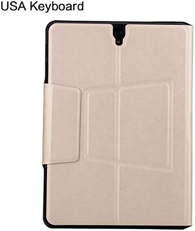 FugouSell Samsung Galaxy Tab S3 9.7T820 / T825 Wireless Keyboard Case, Rechargeable Detachable Tablet PC Keyboard Case with Auto Sleep/Wake for Samsung Galaxy Tab S3 9.7T820 / T825 (Golden)