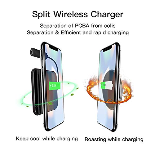 Gblesin Wireless Charging Pad, Slim Wireless Charger,5W/ 7.5W/10W Fast Charger for iPhone 11 Pro X XS MAX XR 8 Plus and Samsung Galaxy S10 Plus/S10/S9+/S8+, Fast Charging Pad for All Qi-Enabled Phone