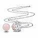 EUDORA Harmony Bola Summer Flower 20mm Musical Chime Pendant 30 inches Necklace
