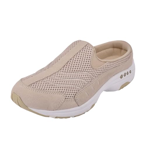 Easy Spirit Traveltime Women's Slip On, 9 C/D US, Natural-Suede