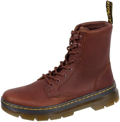 Dr. Martens Combs Brown  Leather Casual Boots Mens 9 Womens 10 Laced Combs Brown | Quarks Shoes main image 4