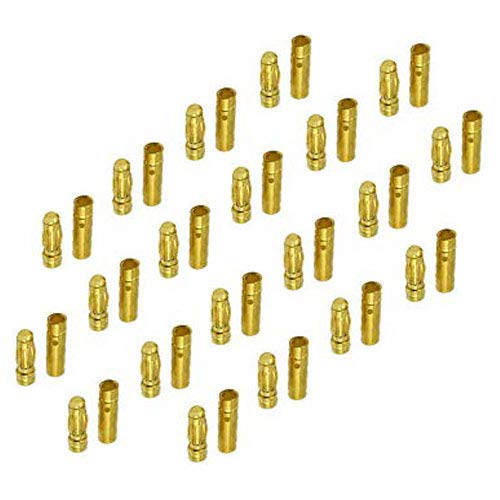 FLY RC 20 Pairs Gold-Plated 3.0mm 3mm Male Female Banana Plug Bullet Connector for ESC Motor Lipo Battery