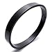 KONOV Polished Stainless Steel Bangle Cuff Bracelet, Unisex Mens Womens, Color Black