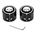 Senkauto Skull Black Front Axle Cap Nut Cover for Harley Sportster Touring Dyna Touring Softail Electra Street Glide (Skull Black)