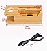 ZeroElec Charging Station and Dock 15W 3A 3-Port USB Bamboo Wood Charging Stand Compatible with Apple Watch 3/2/1 and All iPhones