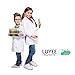 Lab Coat for Kids Scientist Costume with Goggle and Personalized ID Card for Science Projects and Experiments (5-8 Years)