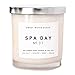 Sweet Water Decor Candles | Spa Scented Soy Wax Candle for Home | 11oz Jar Candle with Wood Lid, 50+ Hour Burn Time, Made in The USA (Spa Day White, Metal - 11 oz)
