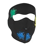 ZANheadgear Neoprene 'Splatter' Design Glow in the Dark Face Mask (Multicolor, One Size)