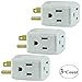 3 Packs of GE Grounded 3-Outlet Tap, 58368