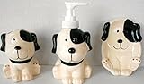 Puppy Dog Stoneware Bath Accessories Set