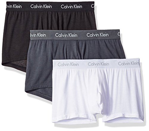 Calvin Klein Men's 3 Pack Body Modal Trunks, Black/Mink/White, Large