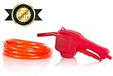 Universal Multi-Purpose Hand Fuel Pump - Easy & Fast Transfer Gas Diesel Petrol Oil Fluids Water - Manual Easy Handle Siphon - Emergency Fluid Changer Extractor - Barrel Canister - One Hand Operation