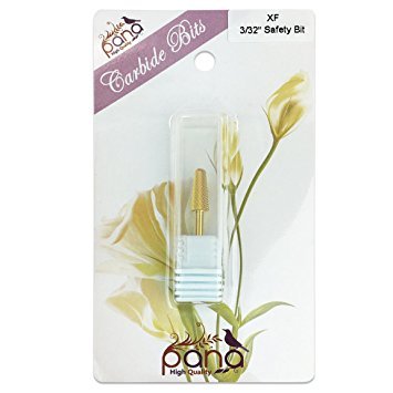 PANA 3/32" Shank Size Professional - Gold Safety Carbide Bit Extra Fine Grit - Nail Drill Bit for Dremel Machine