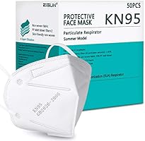 Summer Model KN95 Face Mask 50 Pcs, Individually Wrapped Lightweight Breathable Safety Masks for Women Men, White