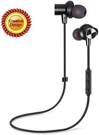 Bluetooth Headphones Heiner Wireless Earbuds with Mic Sport Stereo Headset Noise Cancelling Neckband Sweatproof Earphones. Wireless - Compatible with iPhone, Android, and Other Leading Smartphones