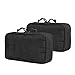 AMYIPO MOLLE Pouch Multi-Purpose Compact Tactical Waist Bags Utility Pouch (9 * 4.5 * 2.5 inch Black Pouch (2-PCS))