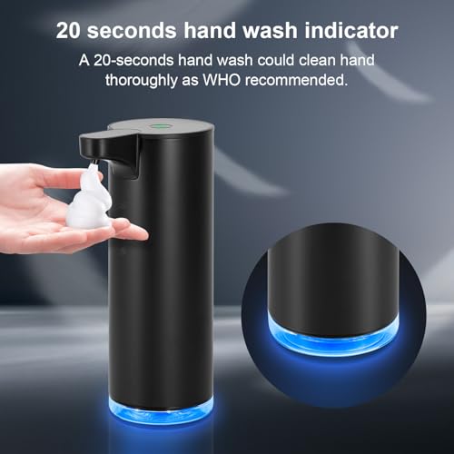 LAOPAO Soap Dispenser Automatic Stainless Steel Soap Dispenser Electric Soap Dispenser IPX5 Waterproof USB-C Charging with Infrared Motion Sensor for Kitchen and Bathroom