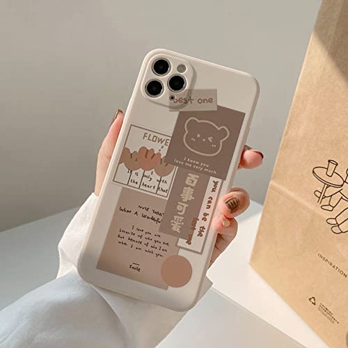 Photo 1 of QLTYPRI Case for iPhoneiPhone 13 Pro, Case with Cute Brown Bear Cartoon Pattern for Women Girls Slim Soft Flexible TPU Protective Cover Compatible with iPhone iPhone 13 Pro - Brown