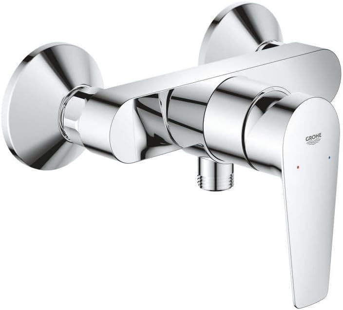 StartEdge, Duscharmatur Aufputz, mit Werkzeug (Mischbatterie für die Dusche, eigensicher gegen Rückfließen, Brausearmatur mit Metallhebel, langlebige Oberfläche), chrom, 24197001