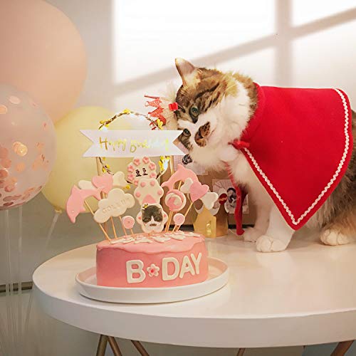Legendog Cat Costumes Christmas Pet Costumes Red Velvet Pet Cape Pet Apparel for Small Dogs and Cats